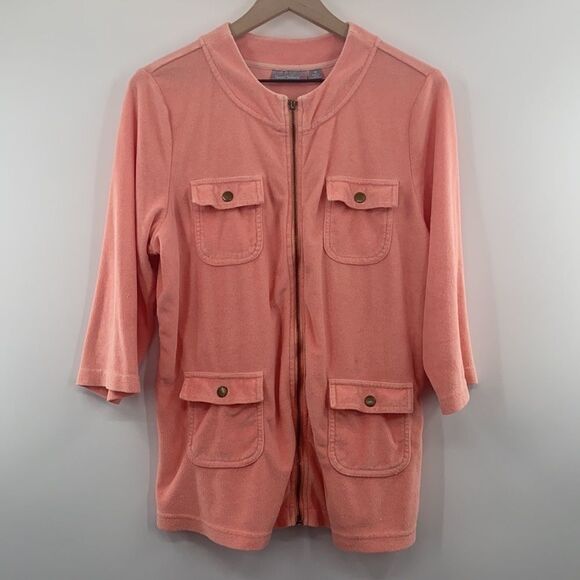 3For$20 Sports Savvy Peach Zip up Jacket s:M - Picture 1 of 6